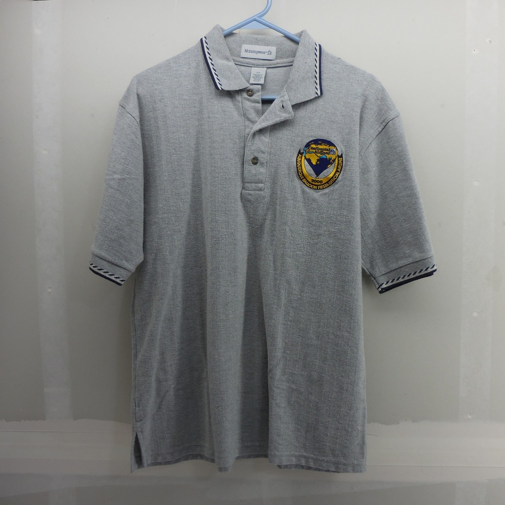 Munsingwear Mens Gray Polo Shirt 2000 Albuquerque Balloon Fiesta Continental S